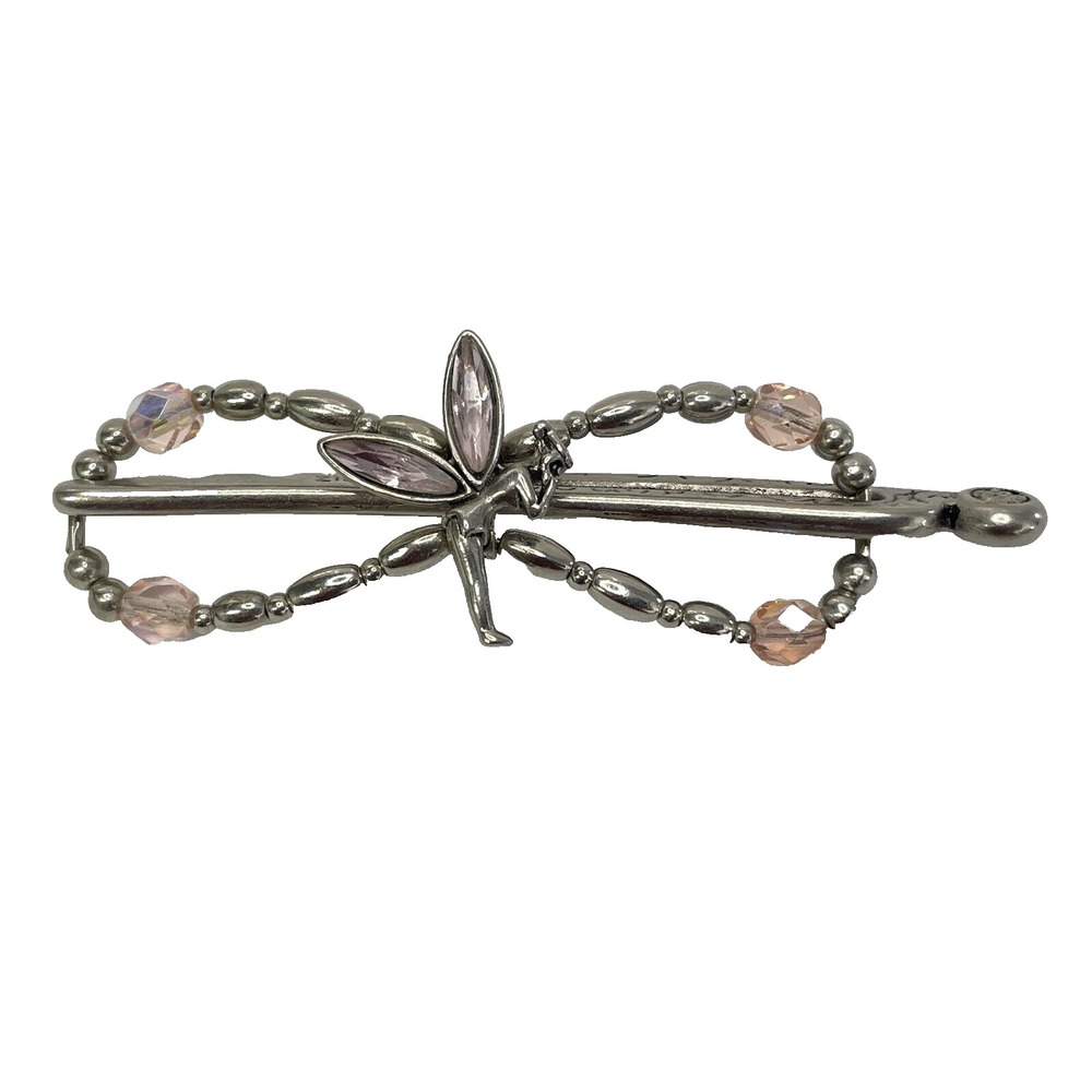 Lilla Rose‎ Tinker Bell Fairy Pink Crystal sz Small Hair Clip Flexi